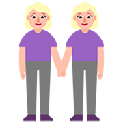 Emoji 👭🏼 Due Donne Che Si Tengono Per Mano: Carnagione Abbastanza Chiara su Microsoft Windows 11 22H2.
