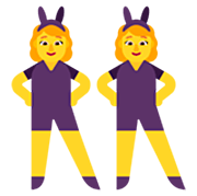 👯‍♀️ Emoji Mujeres Con Orejas De Conejo en Microsoft Windows 11 22H2.