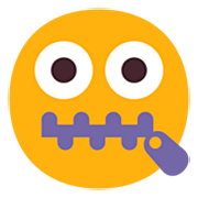 🤐 Emoji Gesicht mit Reißverschlussmund Microsoft Windows 11 22H2.