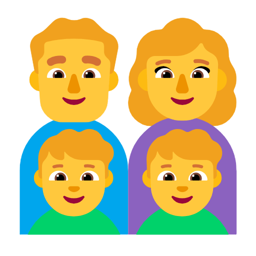Émoji 👨‍👩‍👦‍👦 Famille : Homme, Femme, Garçon Et Garçon sur Microsoft Windows 11 23H2.