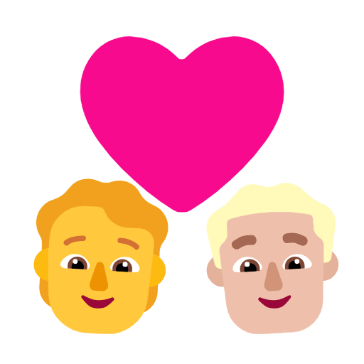 Emoji 🧑‍❤️‍👨🏼 Coppia Con Cuore: persona, uomo, Nessun tono della pelle, Carnagione Abbastanza Chiara su Microsoft Windows 11 23H2.