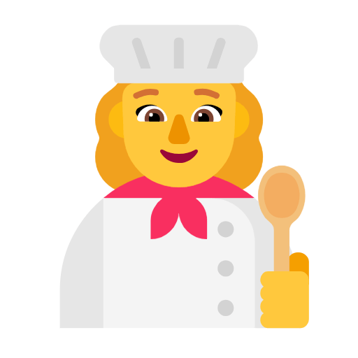 👩‍🍳 Emoji Cozinheira na Microsoft Windows 11 23H2.