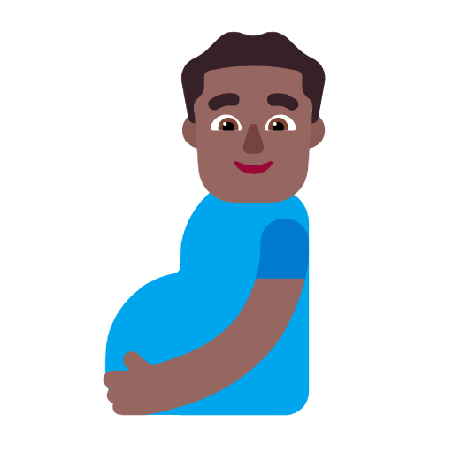 🫃🏾 Emoji Hombre Embarazado: Tono De Piel Oscuro Medio en Microsoft Windows 11 23H2.