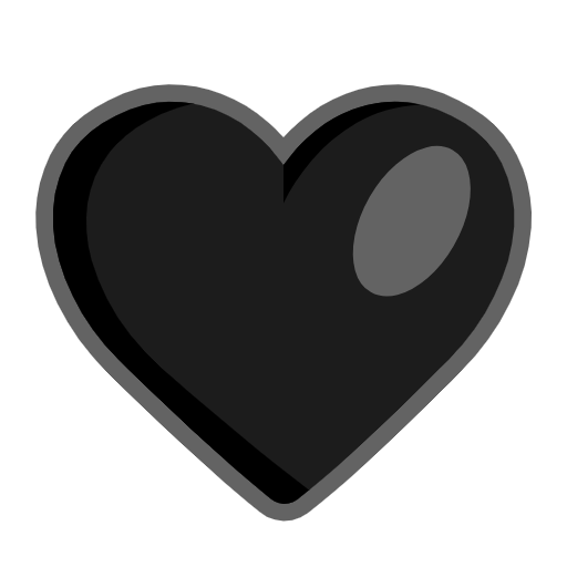 🖤 Emoji Corazón Negro en Microsoft Windows 11 23H2.