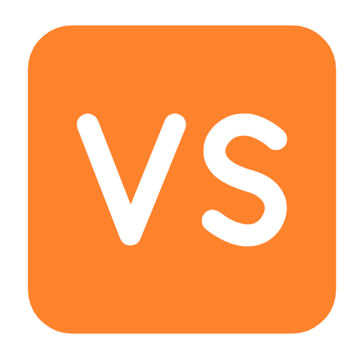 🆚 Emoji Großbuchstaben VS in orangefarbenem Quadrat Microsoft Windows 11 23H2.