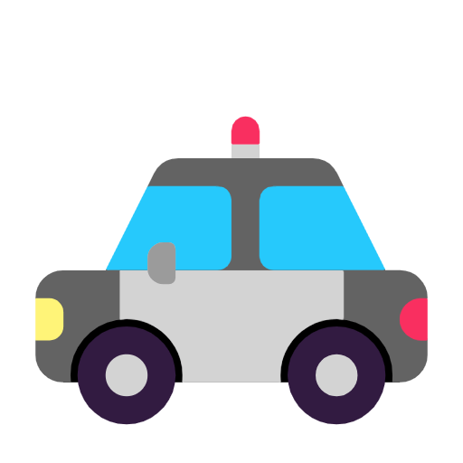 🚓 Emoji Coche De Policía en Microsoft Windows 11 23H2.