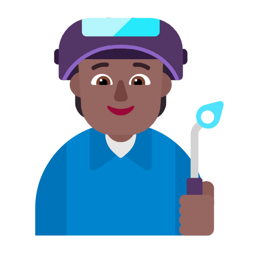 🧑🏾‍🏭 Emoji Fabrikarbeiter(in): mitteldunkle Hautfarbe Microsoft Windows 11 23H2.