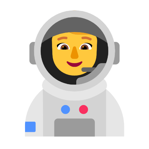 Émoji 👩‍🚀 Astronaute Femme sur Microsoft Windows 11 23H2.