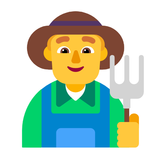 👨‍🌾 Emoji Agricultor en Microsoft Windows 11 23H2.