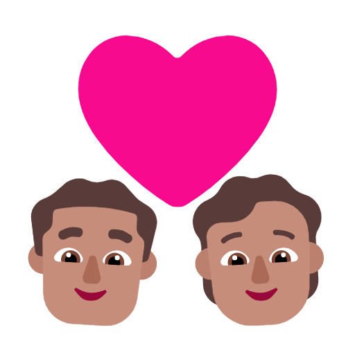 Emoji 👨🏽‍❤️‍🧑🏽 Coppia Con Cuore: uomo, persona, Carnagione Olivastra su Microsoft Windows 11 23H2.