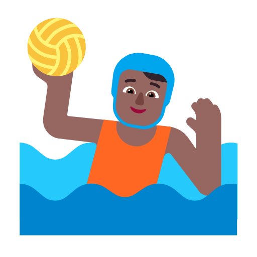 🤽🏾 Emoji Persona Jugando Al Waterpolo: Tono De Piel Oscuro Medio en Microsoft Windows 11 23H2.