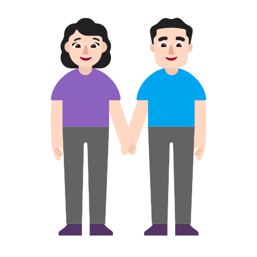 Emoji 👫🏻 Uomo E Donna Che Si Tengono Per Mano: Carnagione Chiara su Microsoft Windows 11 23H2.