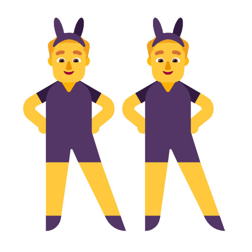 👯‍♂️ Emoji Hombres Con Orejas De Conejo en Microsoft Windows 11 23H2.