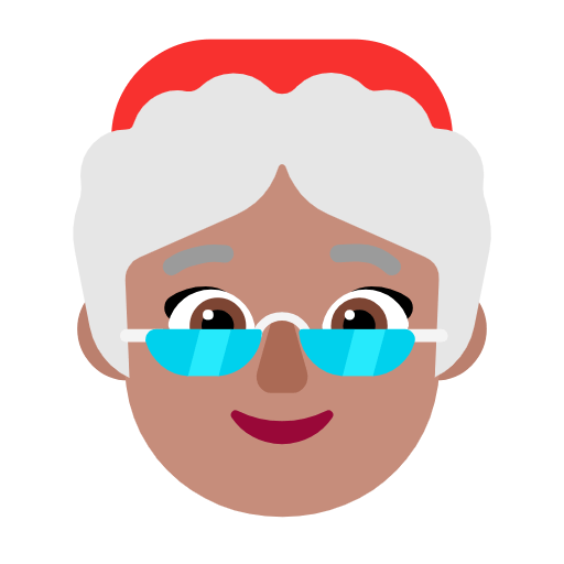 Emoji 🤶🏽 Mamma Natale: Carnagione Olivastra su Microsoft Windows 11 23H2.