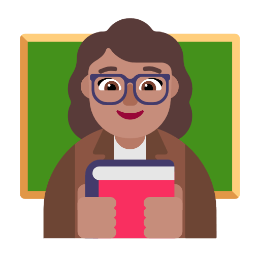 Emoji 👩🏽‍🏫 Professoressa: Carnagione Olivastra su Microsoft Windows 11 23H2.