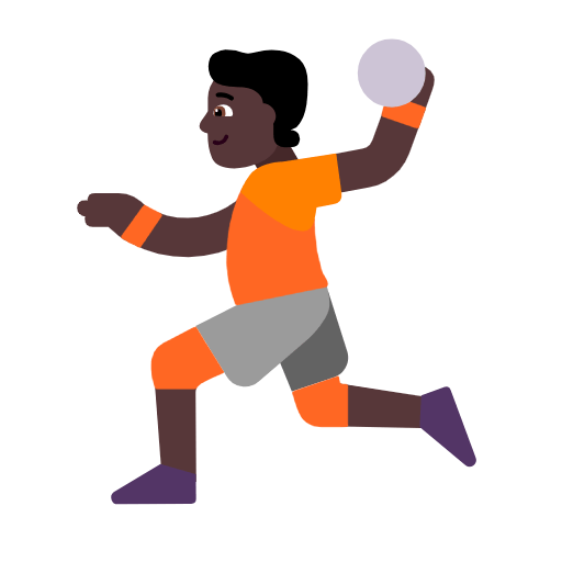 Émoji 🤾🏿 Personne Jouant Au Handball : Peau Foncée sur Microsoft Windows 11 23H2.