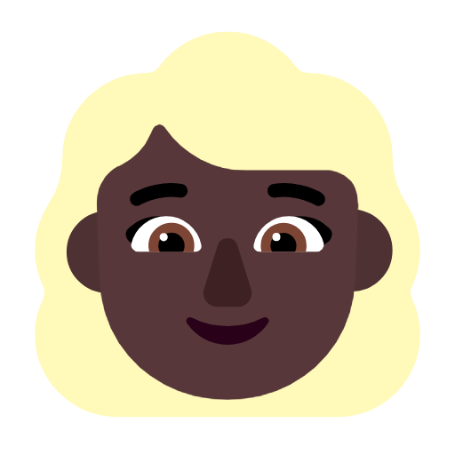👱🏿‍♀️ Emoji Frau: dunkle Hautfarbe, blond Microsoft Windows 11 23H2.