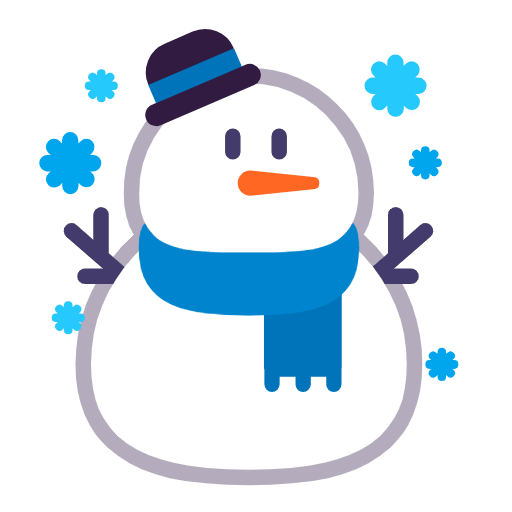 ☃️ Emoji Schneemann im Schnee Microsoft Windows 11 23H2.