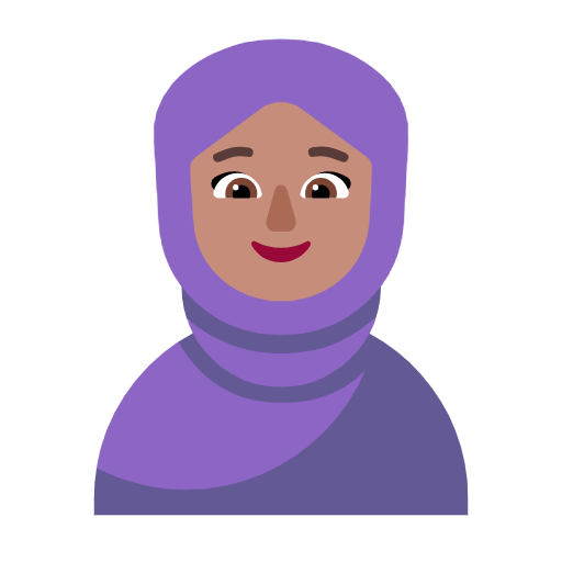 🧕🏽 Emoji Mulher Com Véu: Pele Morena na Microsoft Windows 11 23H2.