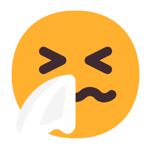 🤧 Emoji niesendes Gesicht Microsoft Windows 11 23H2.