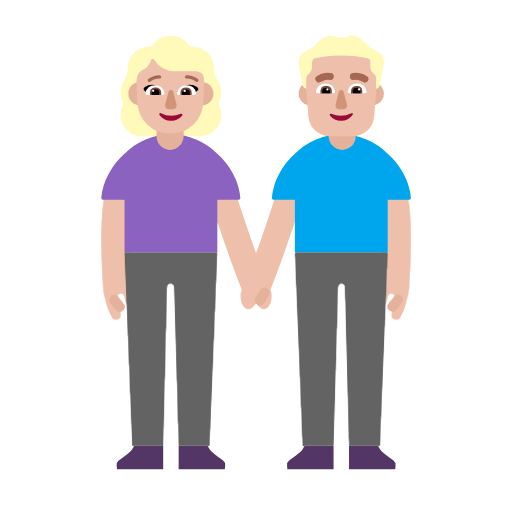 👫🏼 Emoji Mann und Frau halten Hände: mittelhelle Hautfarbe Microsoft Windows 11 23H2.