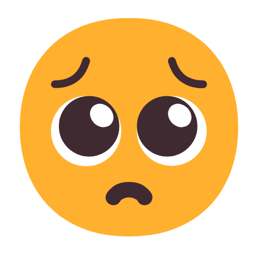 Emoji 🥺 Faccina Sull’orlo Delle Lacrime su Microsoft Windows 11 23H2.