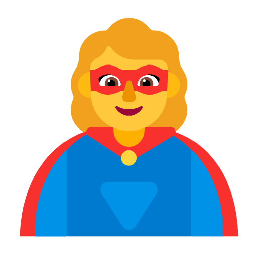 Emoji 🦸‍♀️ Supereroina su Microsoft Windows 11 23H2.