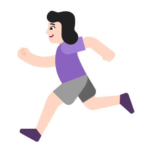 🏃🏻‍♀️ Emoji Mujer Corriendo: Tono De Piel Claro en Microsoft Windows 11 23H2.