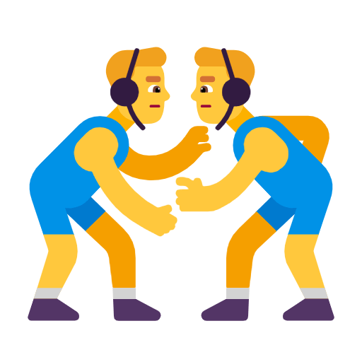 🤼‍♂️ Emoji Hombres Luchando en Microsoft Windows 11 23H2.