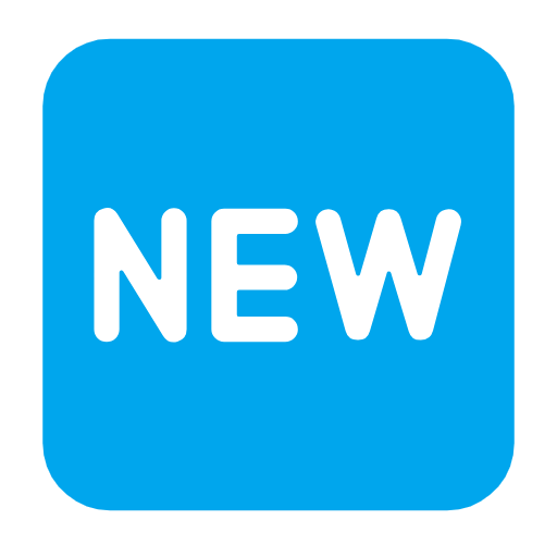 🆕 Emoji Wort „New“ in blauem Quadrat Microsoft Windows 11 23H2.