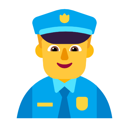 Émoji 👮‍♂️ Policier sur Microsoft Windows 11 23H2.