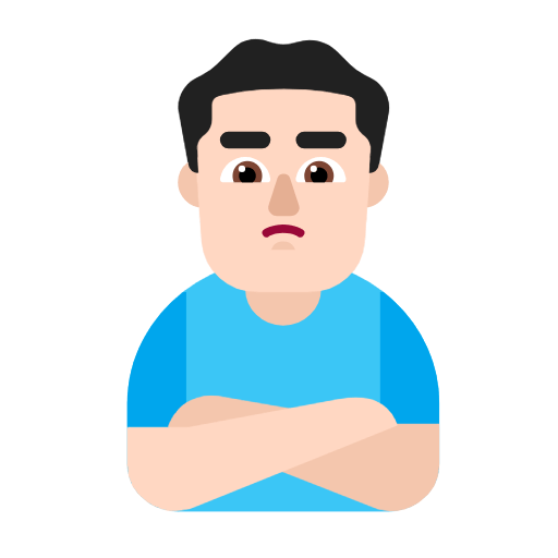 Emoji 🙎🏻‍♂️ Uomo Imbronciato: Carnagione Chiara su Microsoft Windows 11 23H2.