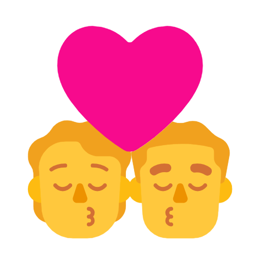 🧑‍❤️‍💋‍👨 Emoji sich küssendes Paar: Person, Mannn Microsoft Windows 11 23H2.