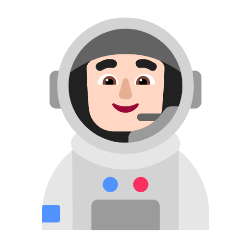 👨🏻‍🚀 Emoji Astronauta Hombre: Tono De Piel Claro en Microsoft Windows 11 23H2.