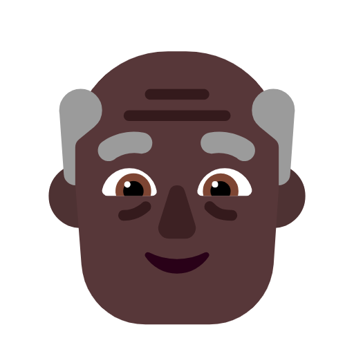 Emoji 👴🏿 Uomo Anziano: Carnagione Scura su Microsoft Windows 11 23H2.