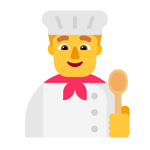 👨‍🍳 Emoji Cocinero en Microsoft Windows 11 23H2.