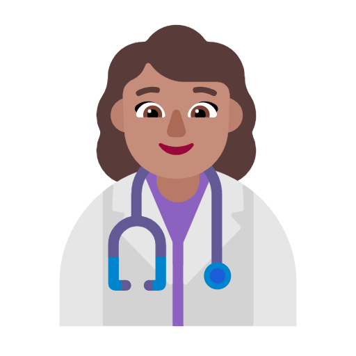 👩🏽‍⚕️ Emoji Profesional Sanitario Mujer: Tono De Piel Medio en Microsoft Windows 11 23H2.