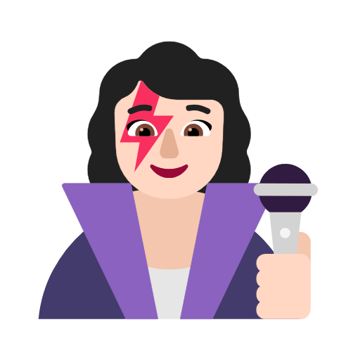 Emoji 👩🏻‍🎤 Cantante Donna: Carnagione Chiara su Microsoft Windows 11 23H2.