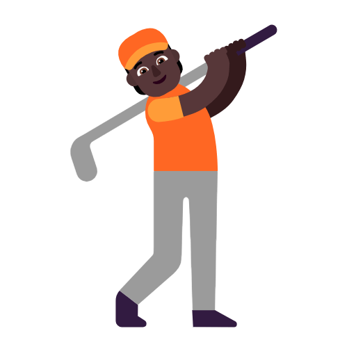 Emoji 🏌🏿 Persona Che Gioca A Golf: Carnagione Scura su Microsoft Windows 11 23H2.