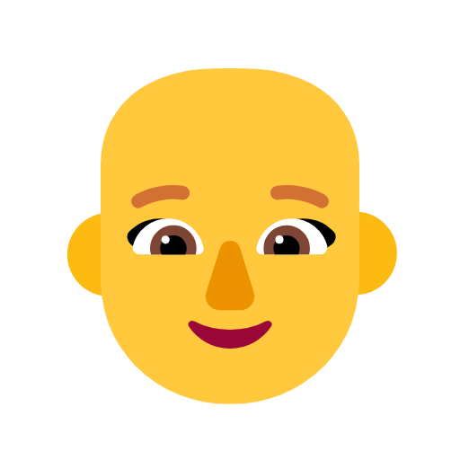 👩‍🦲 Emoji Frau: Glatze Microsoft Windows 11 23H2.