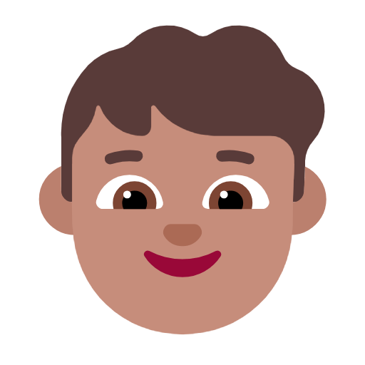 👦🏽 Emoji Niño: Tono De Piel Medio en Microsoft Windows 11 23H2.