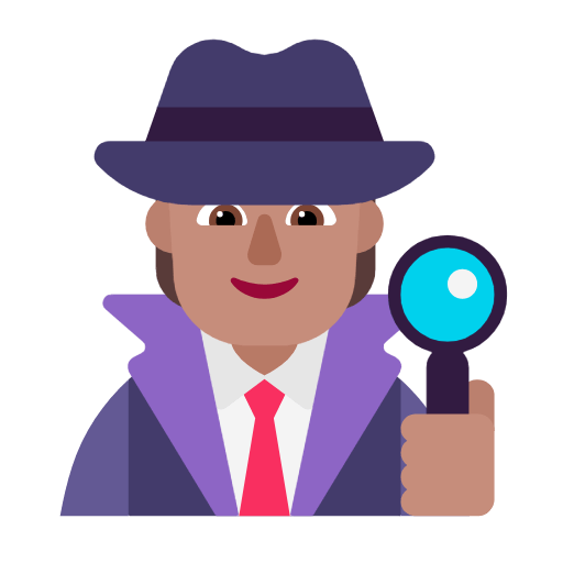 Emoji 🕵🏽 Detective: Carnagione Olivastra su Microsoft Windows 11 23H2.