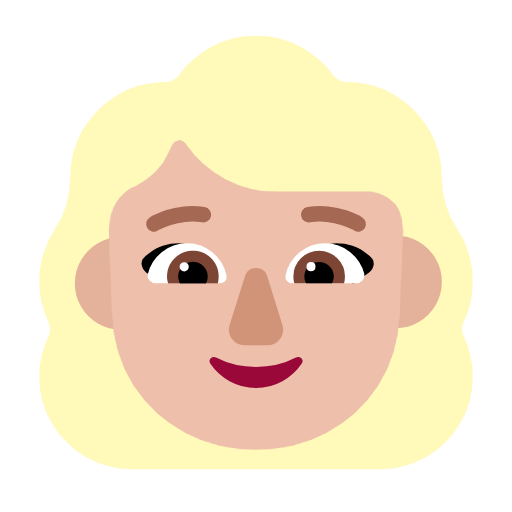 👩🏼 Emoji Mujer: Tono De Piel Claro Medio en Microsoft Windows 11 23H2.