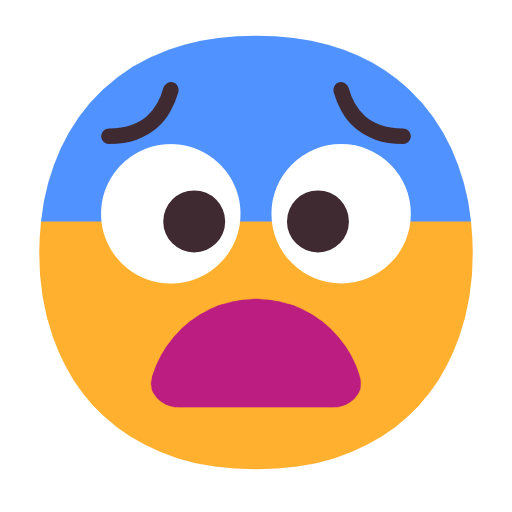 Emoji 😨 Faccina Impaurita su Microsoft Windows 11 23H2.