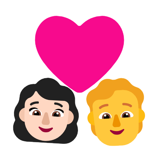 👩🏻‍❤️‍🧑 Emoji Pareja Enamorada: Mujer, Persona, Tono De Piel Claro, Sin tono de piel en Microsoft Windows 11 23H2.