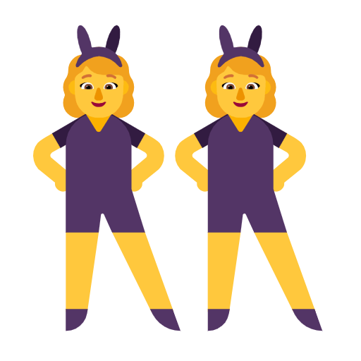 👯‍♀️ Emoji Mujeres Con Orejas De Conejo en Microsoft Windows 11 23H2.