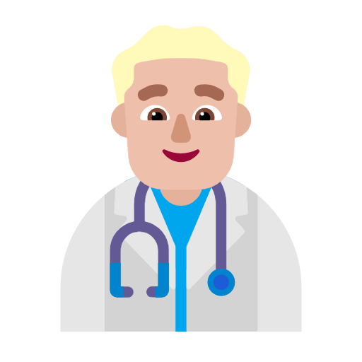 👨🏼‍⚕️ Emoji Profesional Sanitario Hombre: Tono De Piel Claro Medio en Microsoft Windows 11 23H2.