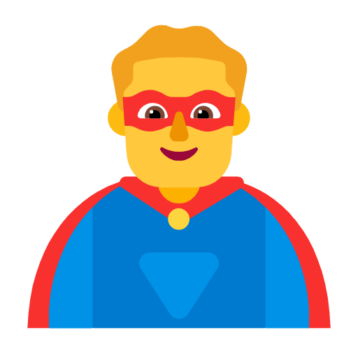 Émoji 🦸‍♂️ Super-héros Homme sur Microsoft Windows 11 23H2.