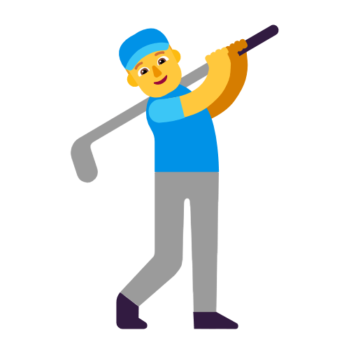 Emoji 🏌️‍♂️ Golfista Uomo su Microsoft Windows 11 23H2.