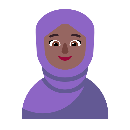 Emoji 🧕🏾 Donna Con Velo: Carnagione Abbastanza Scura su Microsoft Windows 11 23H2.